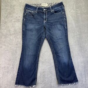 Ariat REAL Low Rise Bootcut Jeans Women Size 33R Whipstitch Embellished‎ Pockets